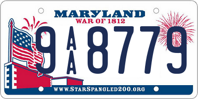 MD license plate 9AA8779