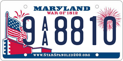 MD license plate 9AA8810