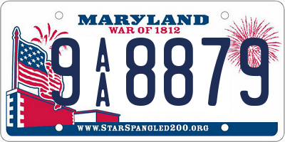 MD license plate 9AA8879