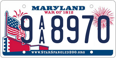 MD license plate 9AA8970