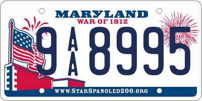 MD license plate 9AA8995