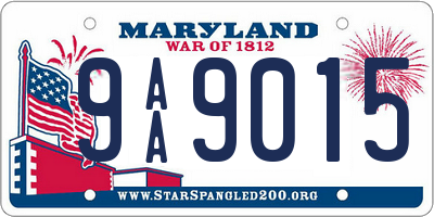 MD license plate 9AA9015