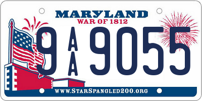 MD license plate 9AA9055