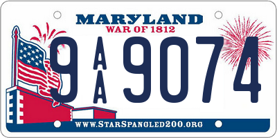 MD license plate 9AA9074