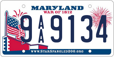 MD license plate 9AA9134