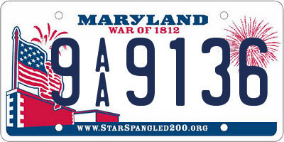 MD license plate 9AA9136