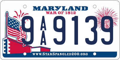 MD license plate 9AA9139
