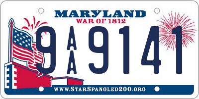 MD license plate 9AA9141