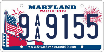 MD license plate 9AA9155