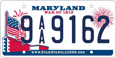 MD license plate 9AA9162