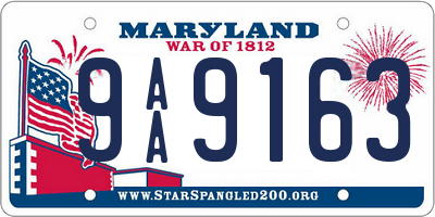 MD license plate 9AA9163