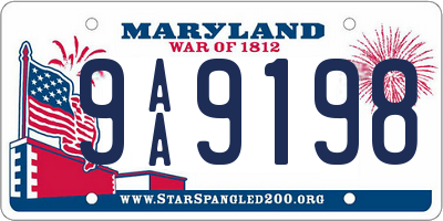 MD license plate 9AA9198