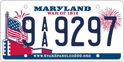 MD license plate 9AA9297