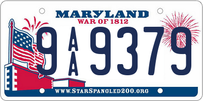 MD license plate 9AA9379