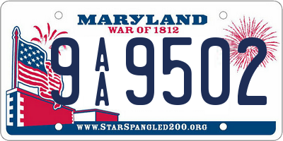 MD license plate 9AA9502