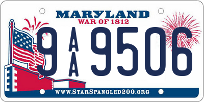 MD license plate 9AA9506
