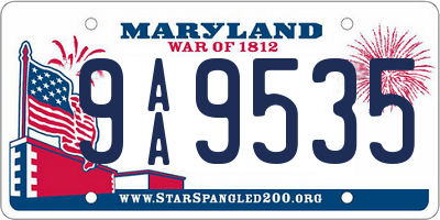 MD license plate 9AA9535