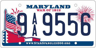 MD license plate 9AA9556