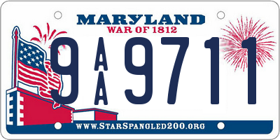 MD license plate 9AA9711