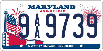 MD license plate 9AA9739