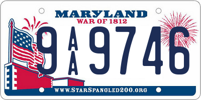 MD license plate 9AA9746