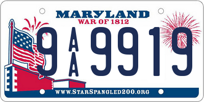MD license plate 9AA9919