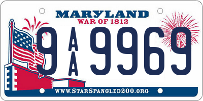 MD license plate 9AA9969