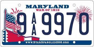 MD license plate 9AA9970