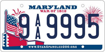 MD license plate 9AA9995