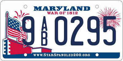 MD license plate 9AB0295