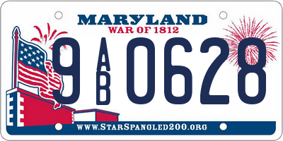 MD license plate 9AB0628