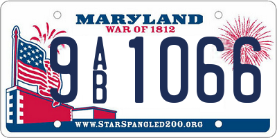 MD license plate 9AB1066