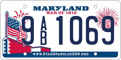 MD license plate 9AB1069
