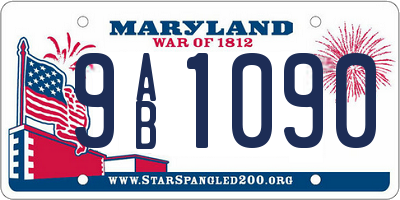 MD license plate 9AB1090