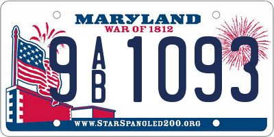 MD license plate 9AB1093