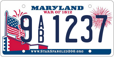 MD license plate 9AB1237