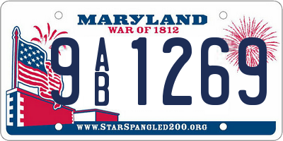 MD license plate 9AB1269