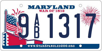 MD license plate 9AB1317