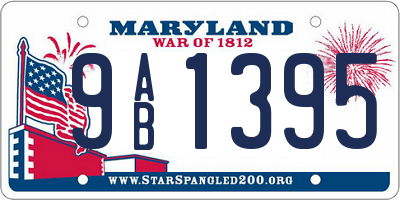 MD license plate 9AB1395