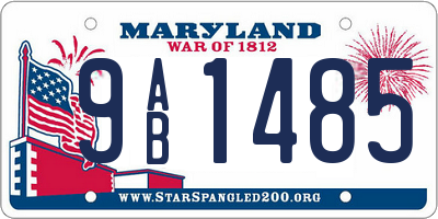 MD license plate 9AB1485