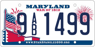 MD license plate 9AB1499