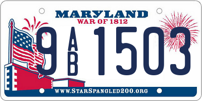 MD license plate 9AB1503