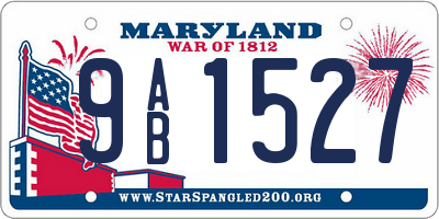 MD license plate 9AB1527