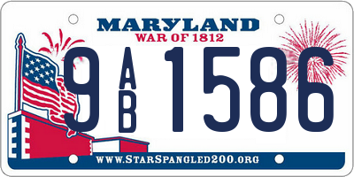 MD license plate 9AB1586