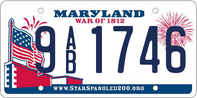 MD license plate 9AB1746