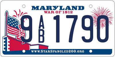 MD license plate 9AB1790