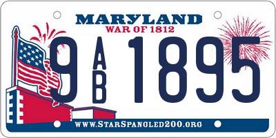 MD license plate 9AB1895