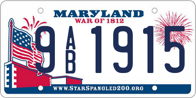MD license plate 9AB1915
