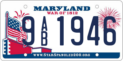 MD license plate 9AB1946