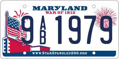 MD license plate 9AB1979